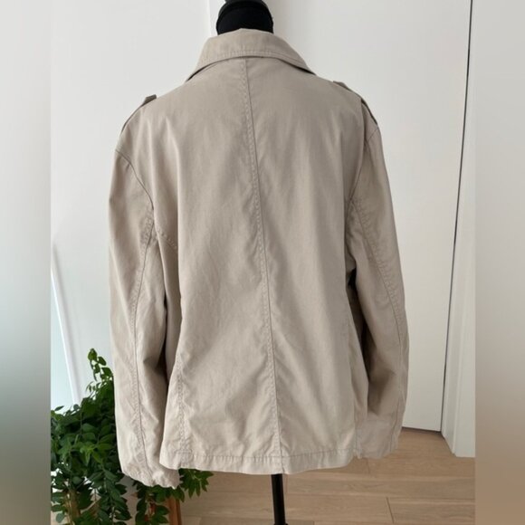 CACHE CREEK Safari Style Jacket Neutral Fully Lined 100% Cotton Military Utility - Picture 2 of 15